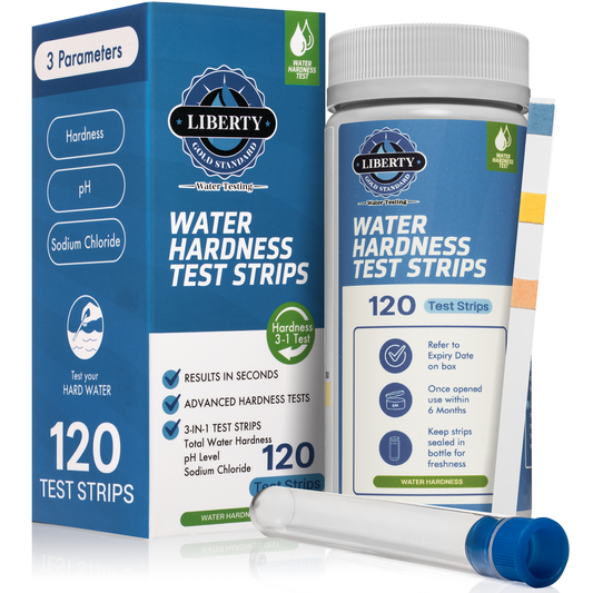 Water Hardness 3-1 Test Strips: Testing Hard Water, pH and Salt in Your Home, Drinking, Well or Swimming Pool